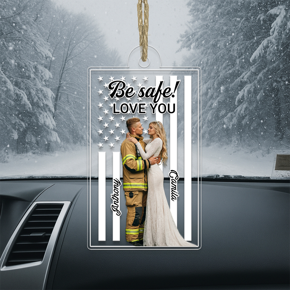 Custom Photo Firefighter Couple