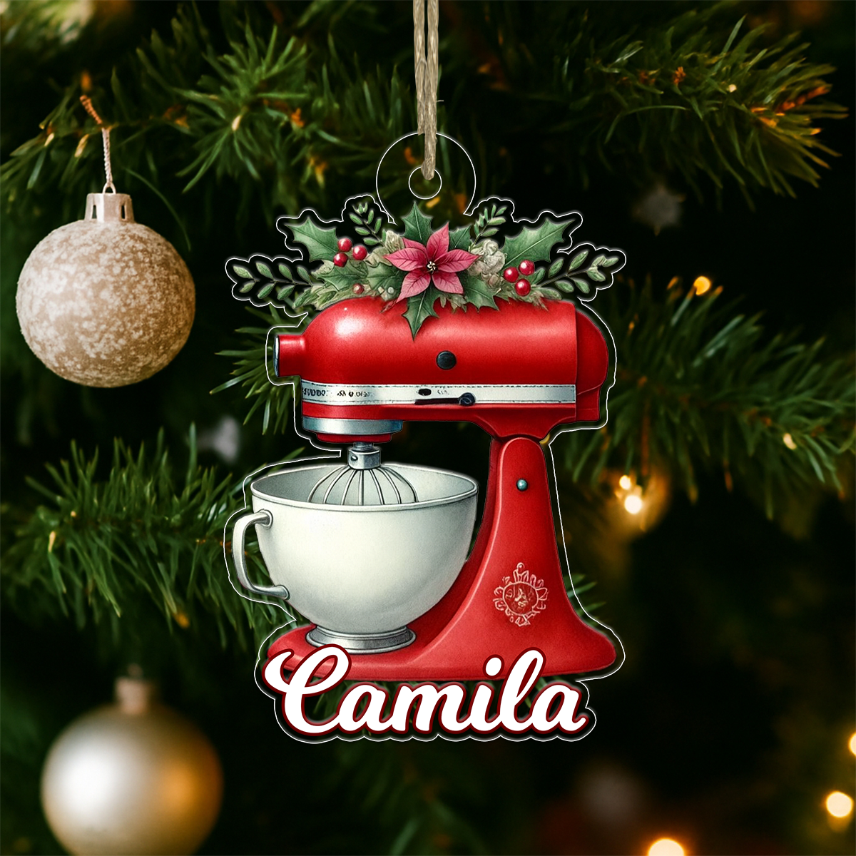 Custom Name Baking Mixer Christmas Acrylic Ornament Christmas Gift