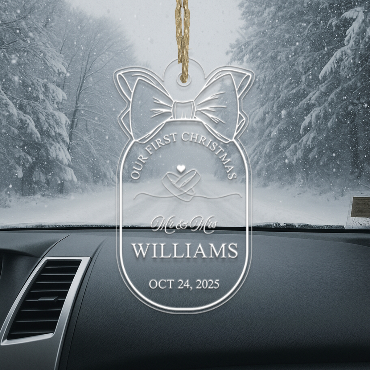 Custom Our First Christmas Mr And Mrs