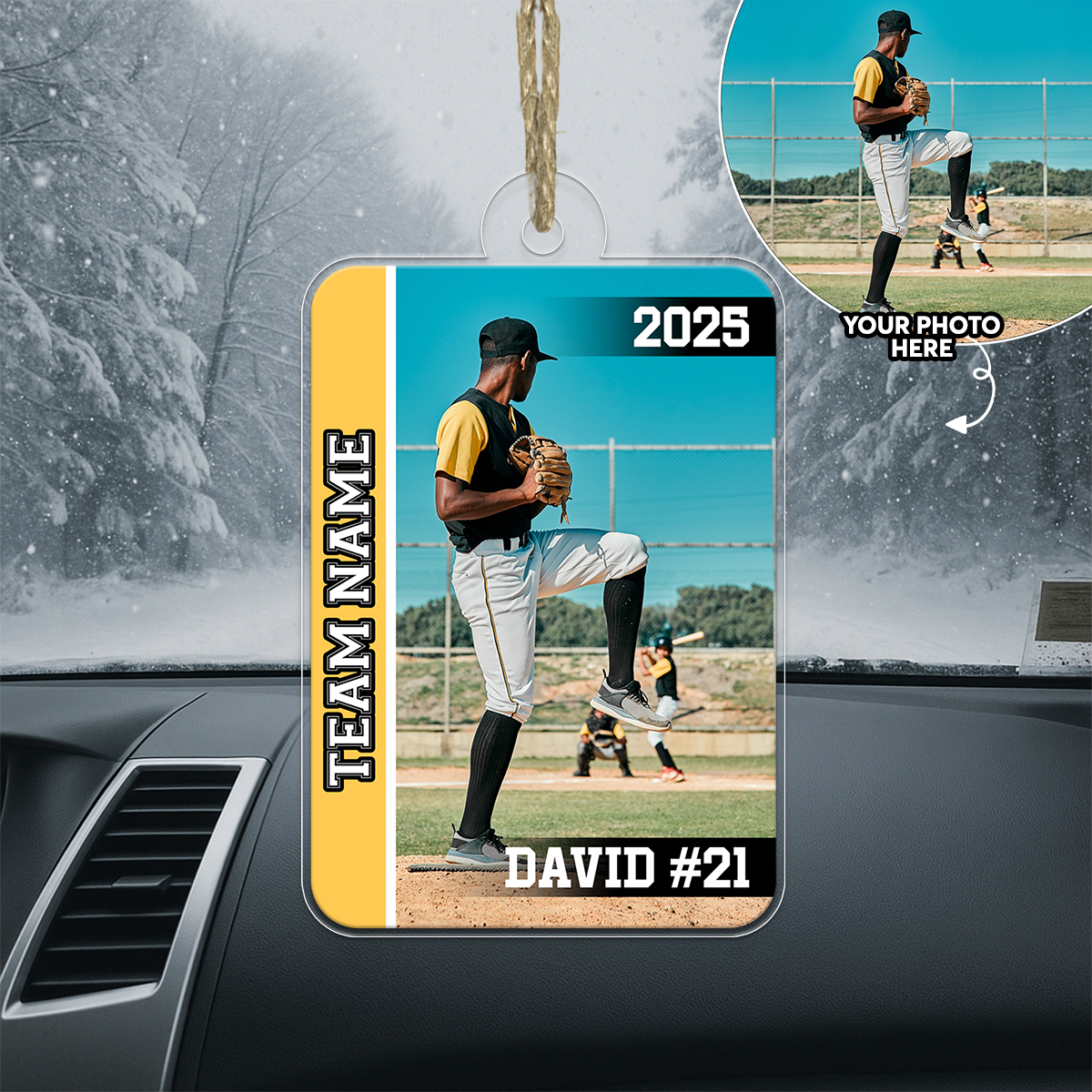 Custom Photo And Name Baseball 2025