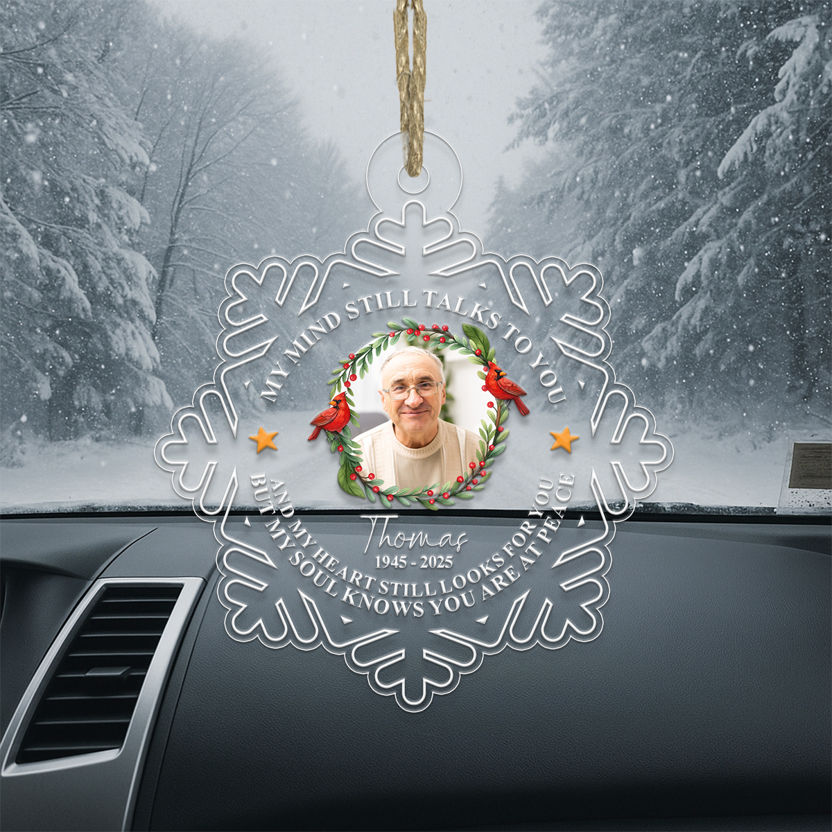 Custom Photo Memorial Cardinal Bird