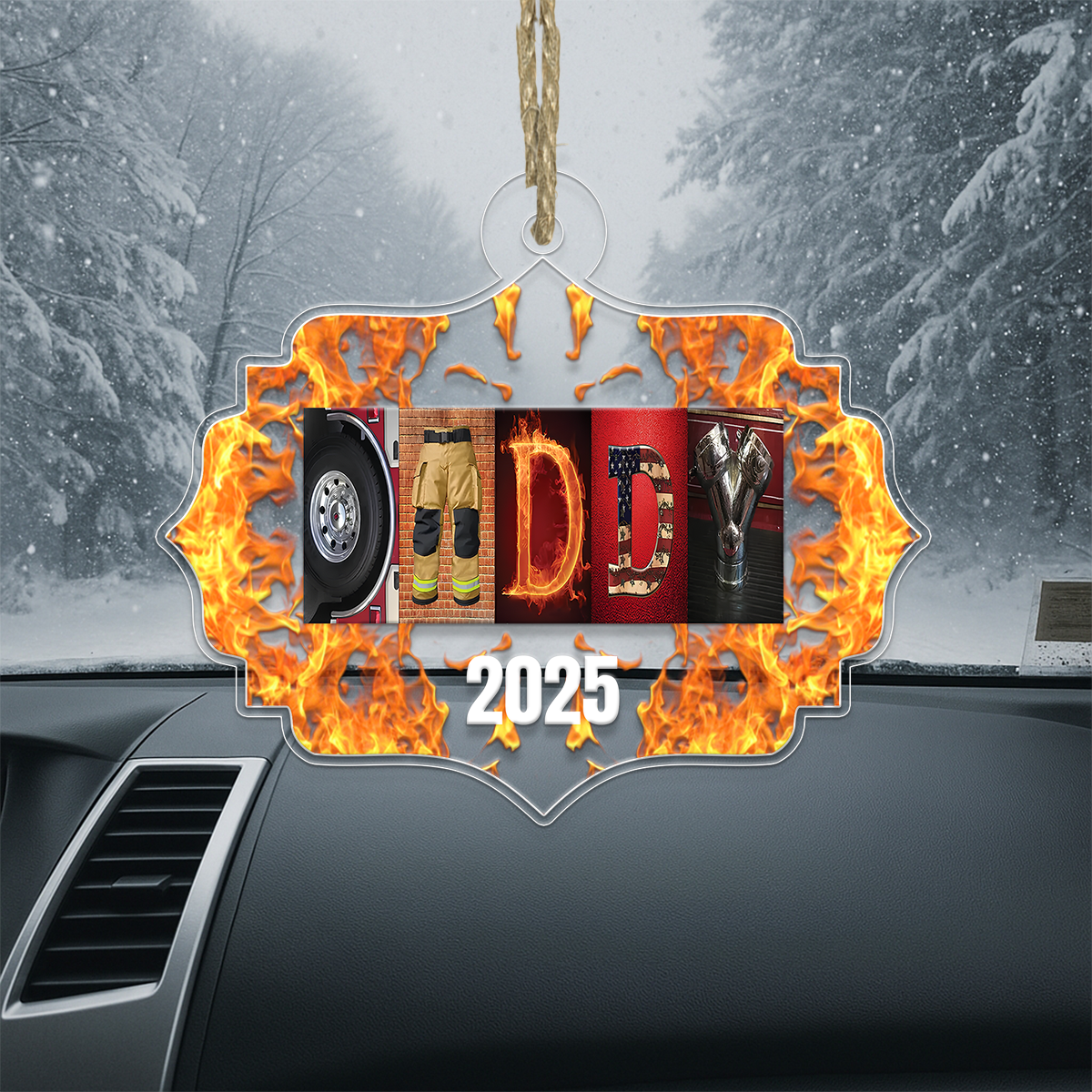 Custom name Daddy Firefighter