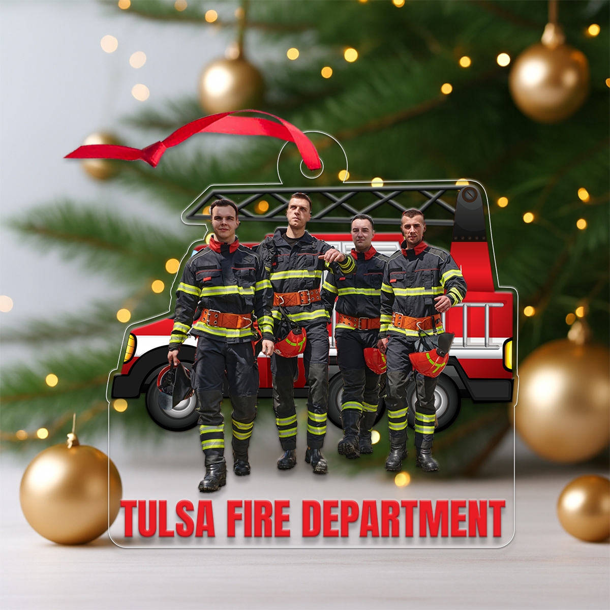 Custom Photo Firefighter Team