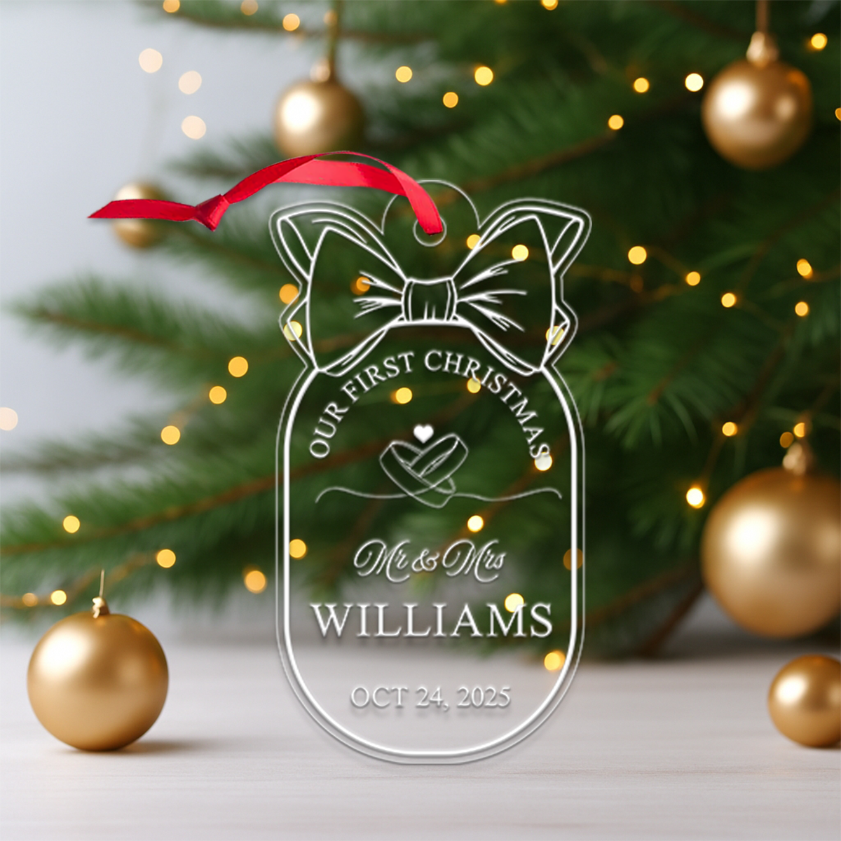 Custom Our First Christmas Mr And Mrs