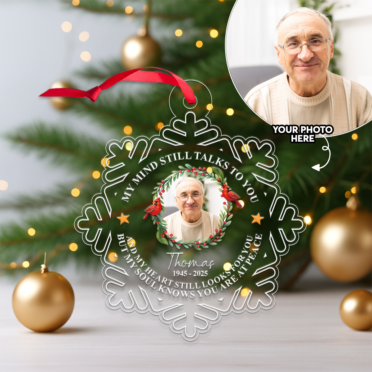 Custom Photo Memorial Cardinal Bird