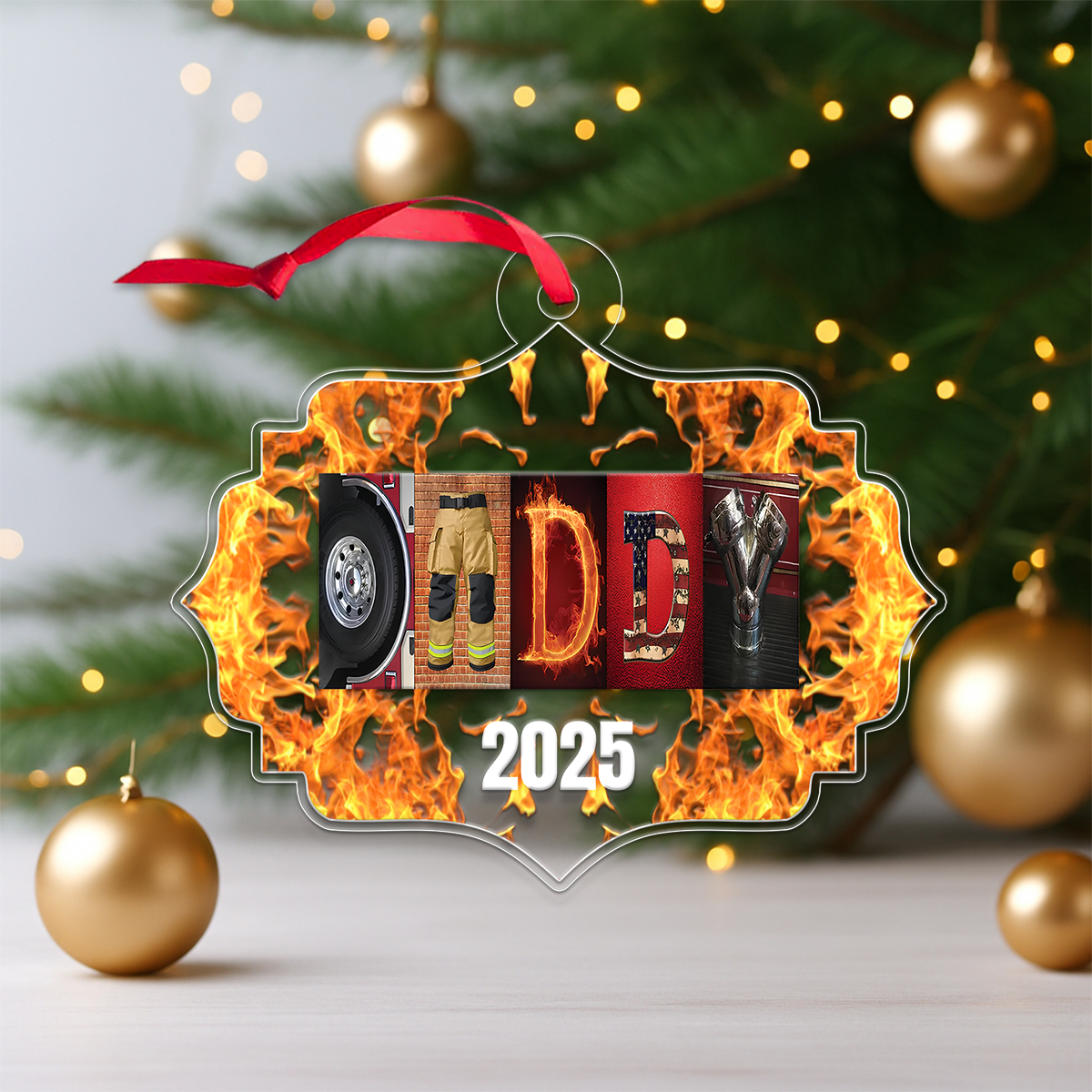 Custom name Daddy Firefighter