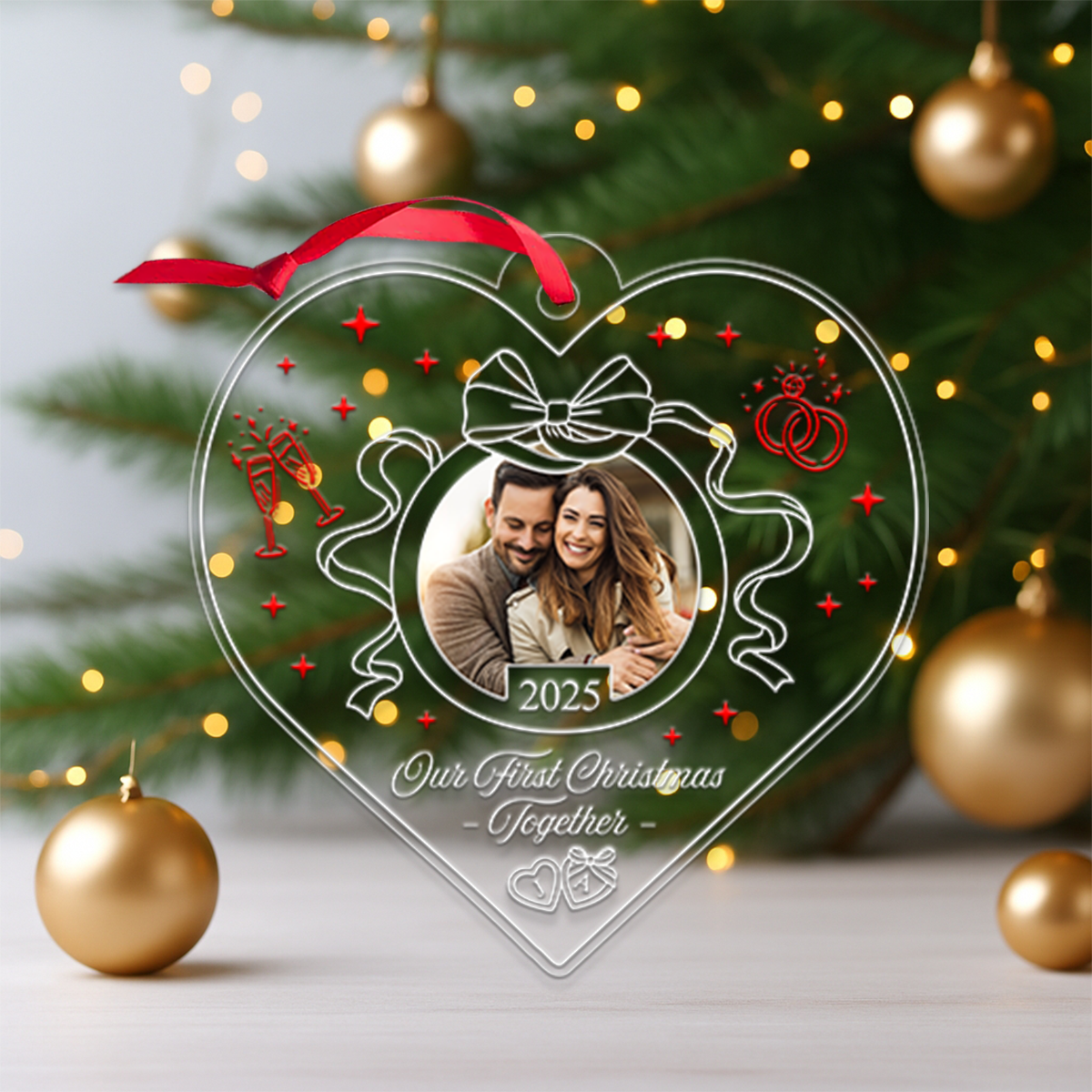 Custom Photo Our First Christmas