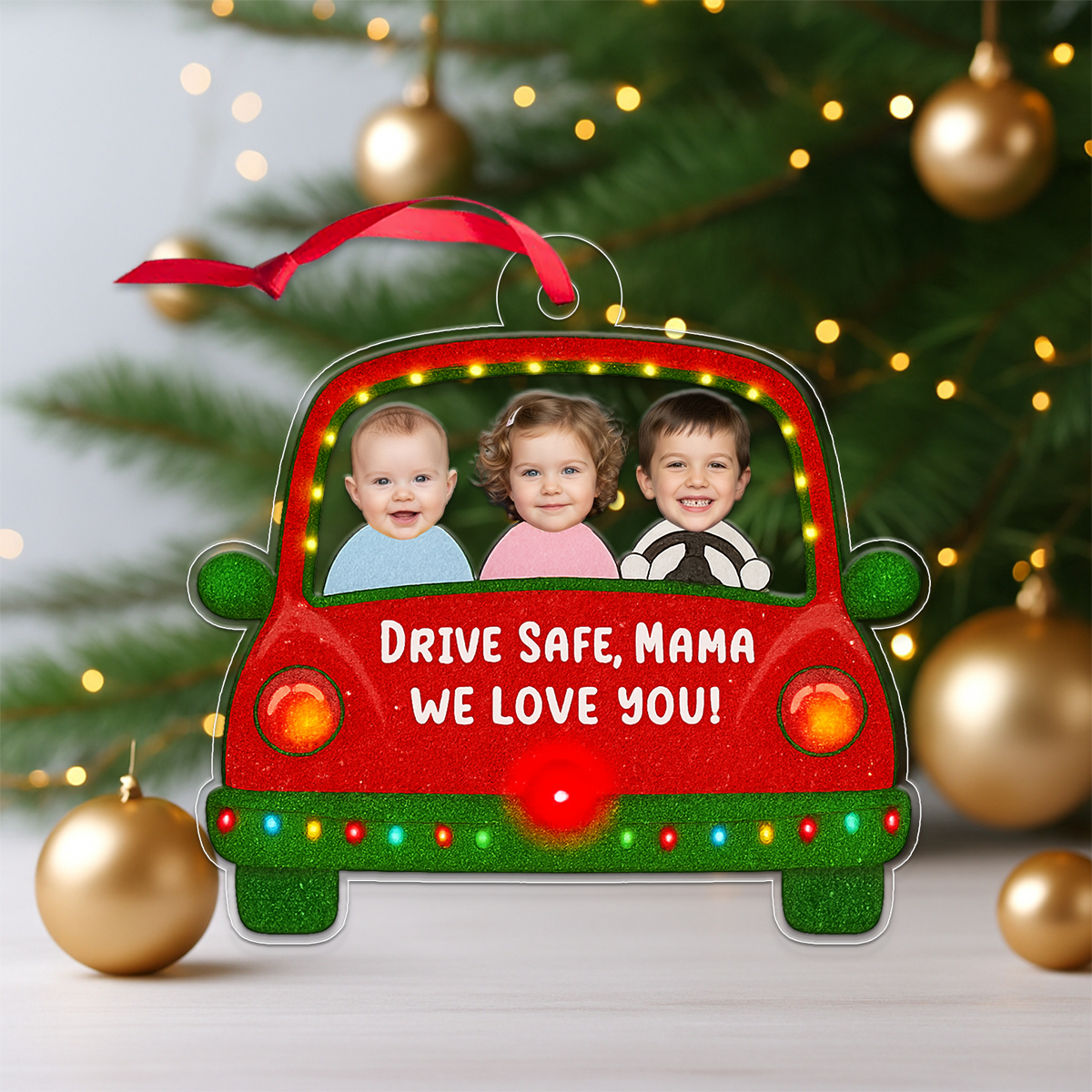 Custom Photo Kids Xmas Drive Safe