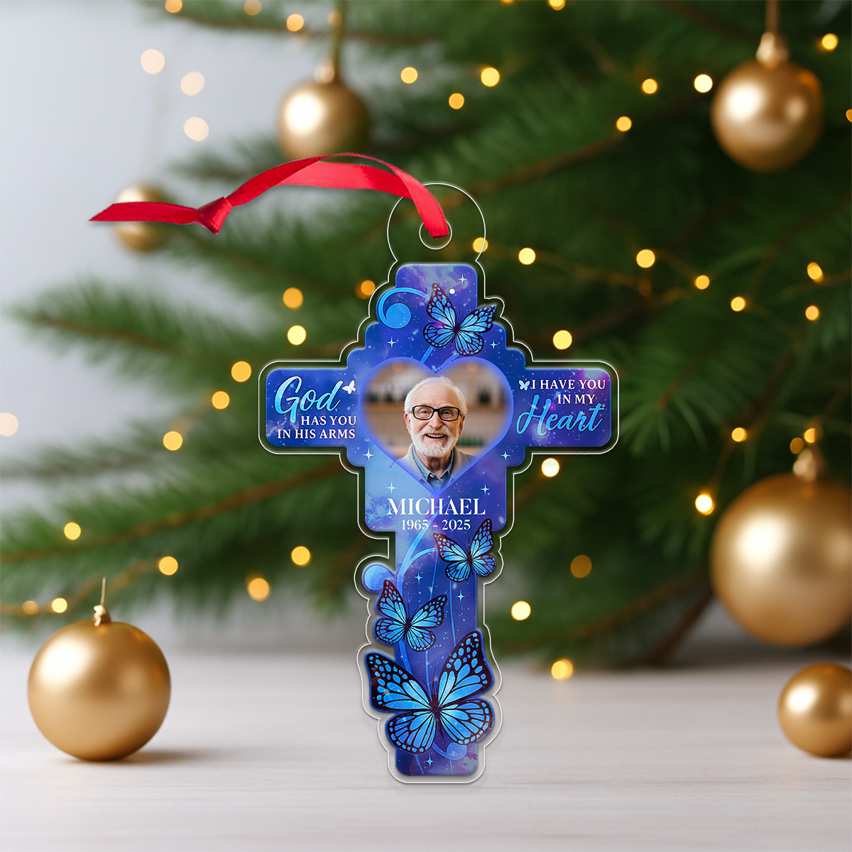 Custom Photo Cross Butterfly