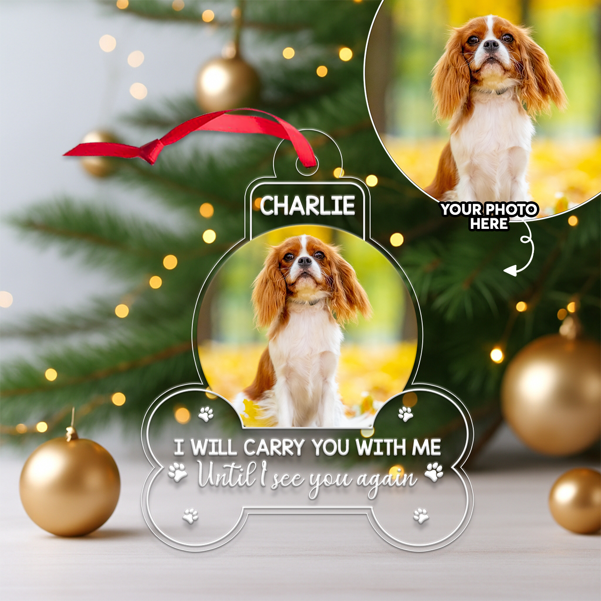 Custom Photo Dog Custom Photo I Will Carry You With Me