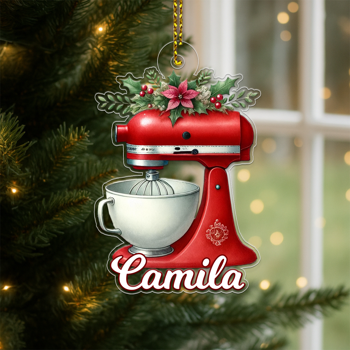 Custom Name Baking Mixer Christmas Acrylic Ornament Christmas Gift