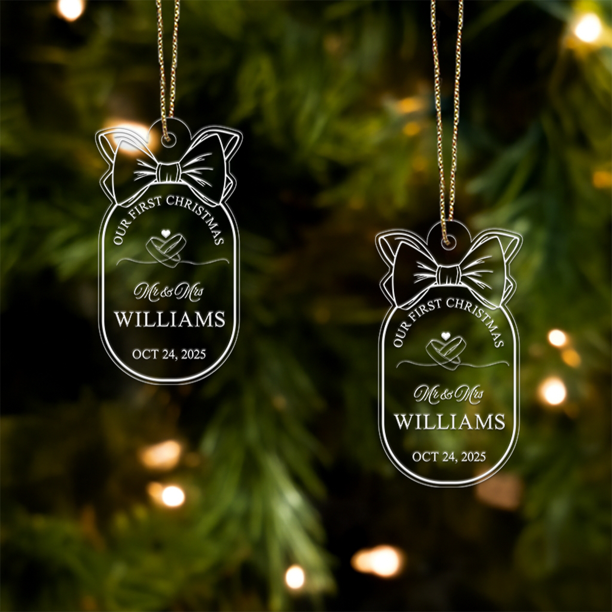 Custom Our First Christmas Mr And Mrs