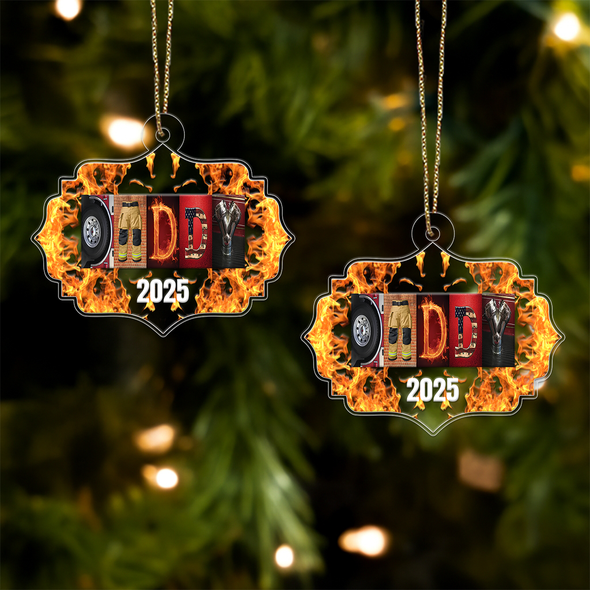 Custom name Daddy Firefighter