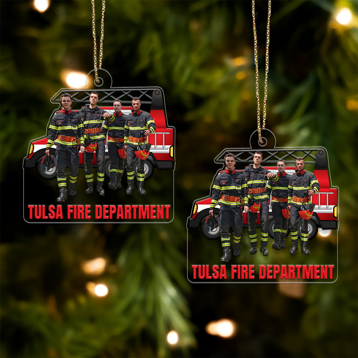 Custom Photo Firefighter Team