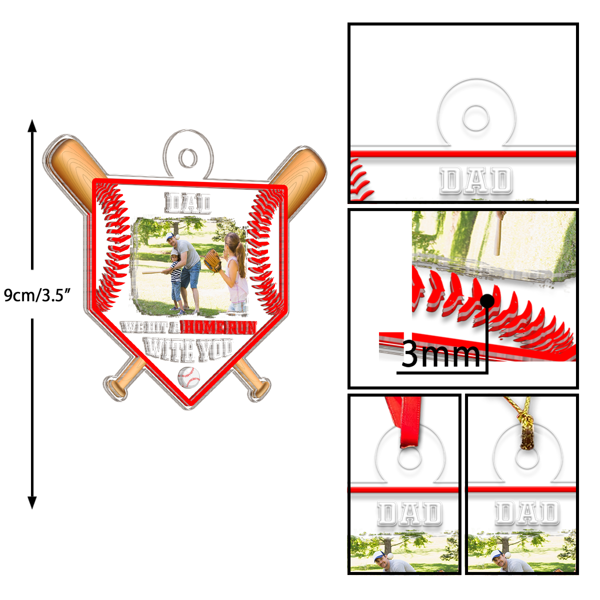 Custom Photo Baseball Dad