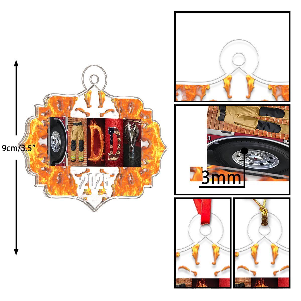 Custom name Daddy Firefighter