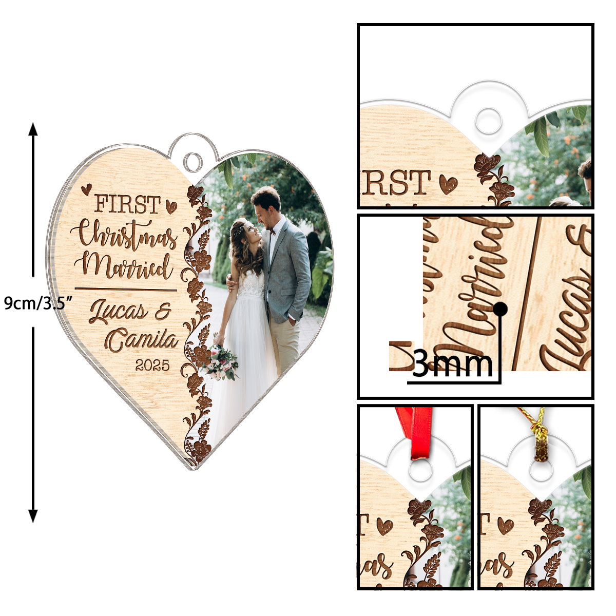 Custom Photo Couple Christmas Married