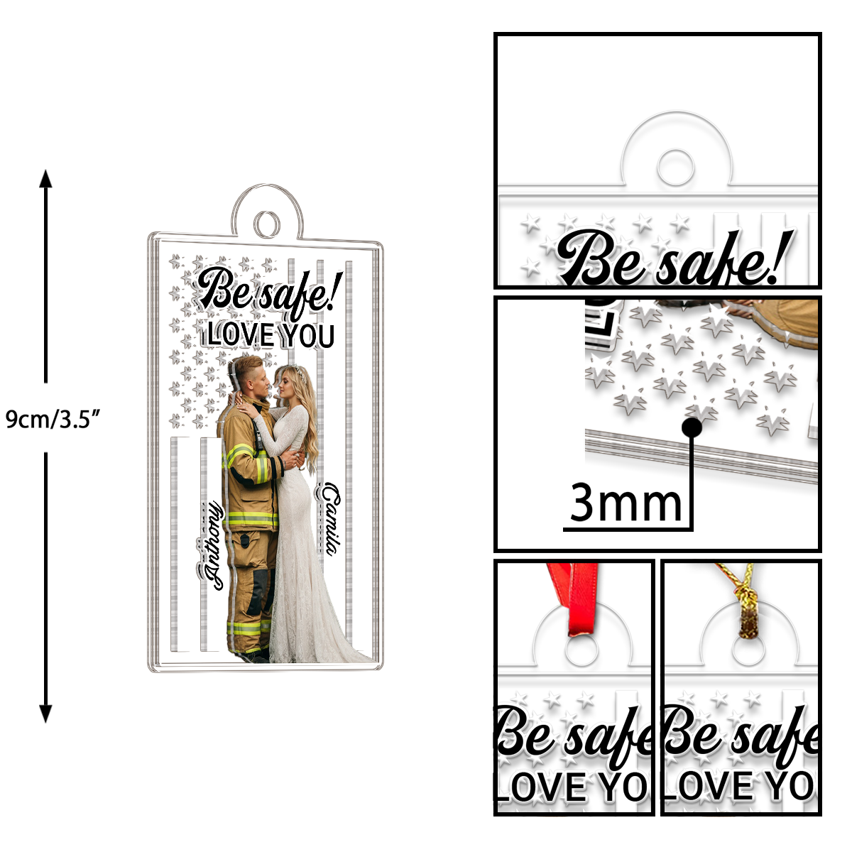 Custom Photo Firefighter Couple