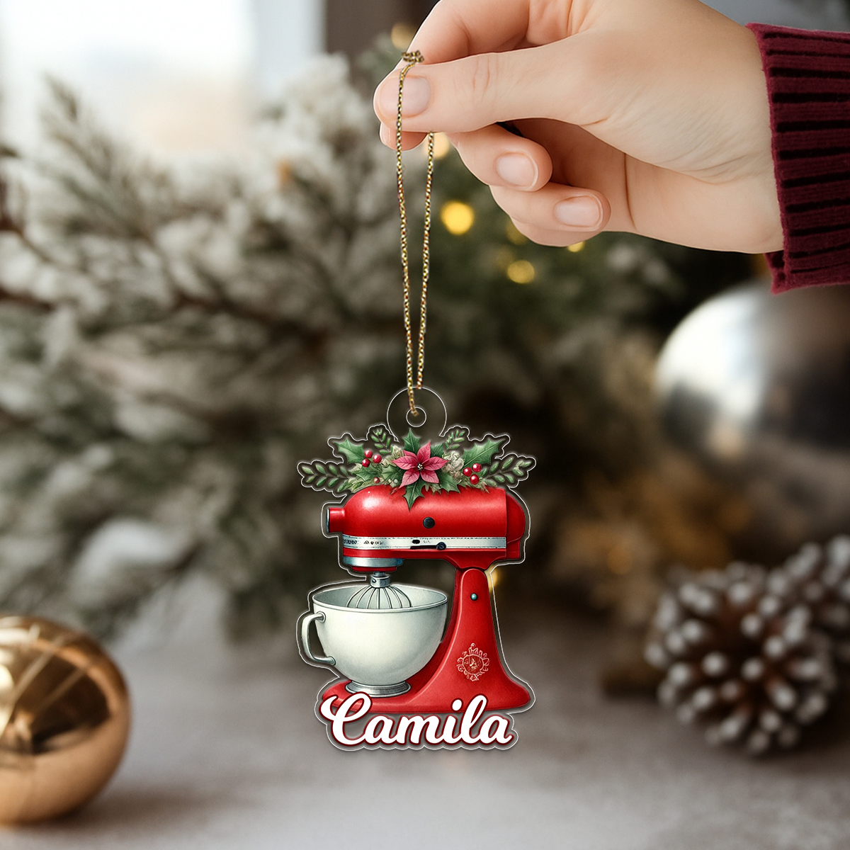 Custom Name Baking Mixer Christmas Acrylic Ornament Christmas Gift