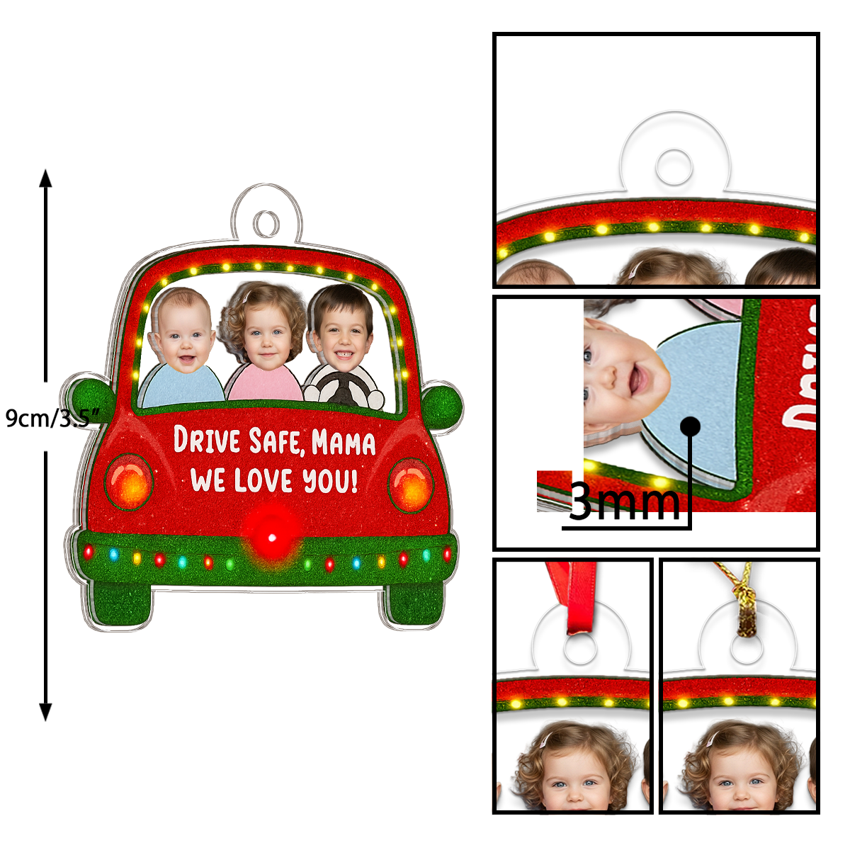 Custom Photo Kids Xmas Drive Safe