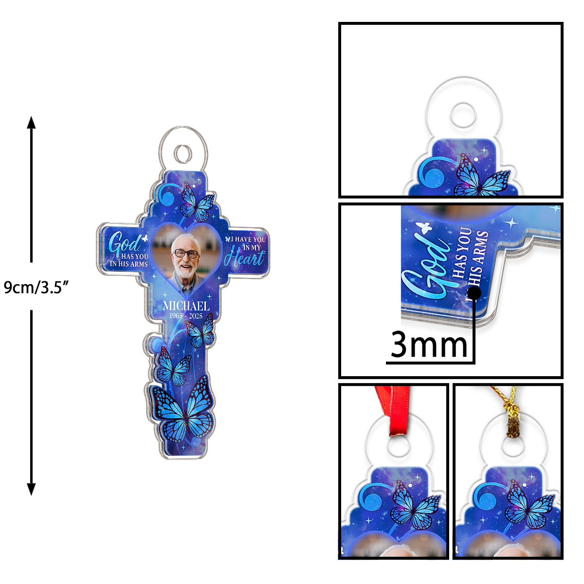 Custom Photo Cross Butterfly