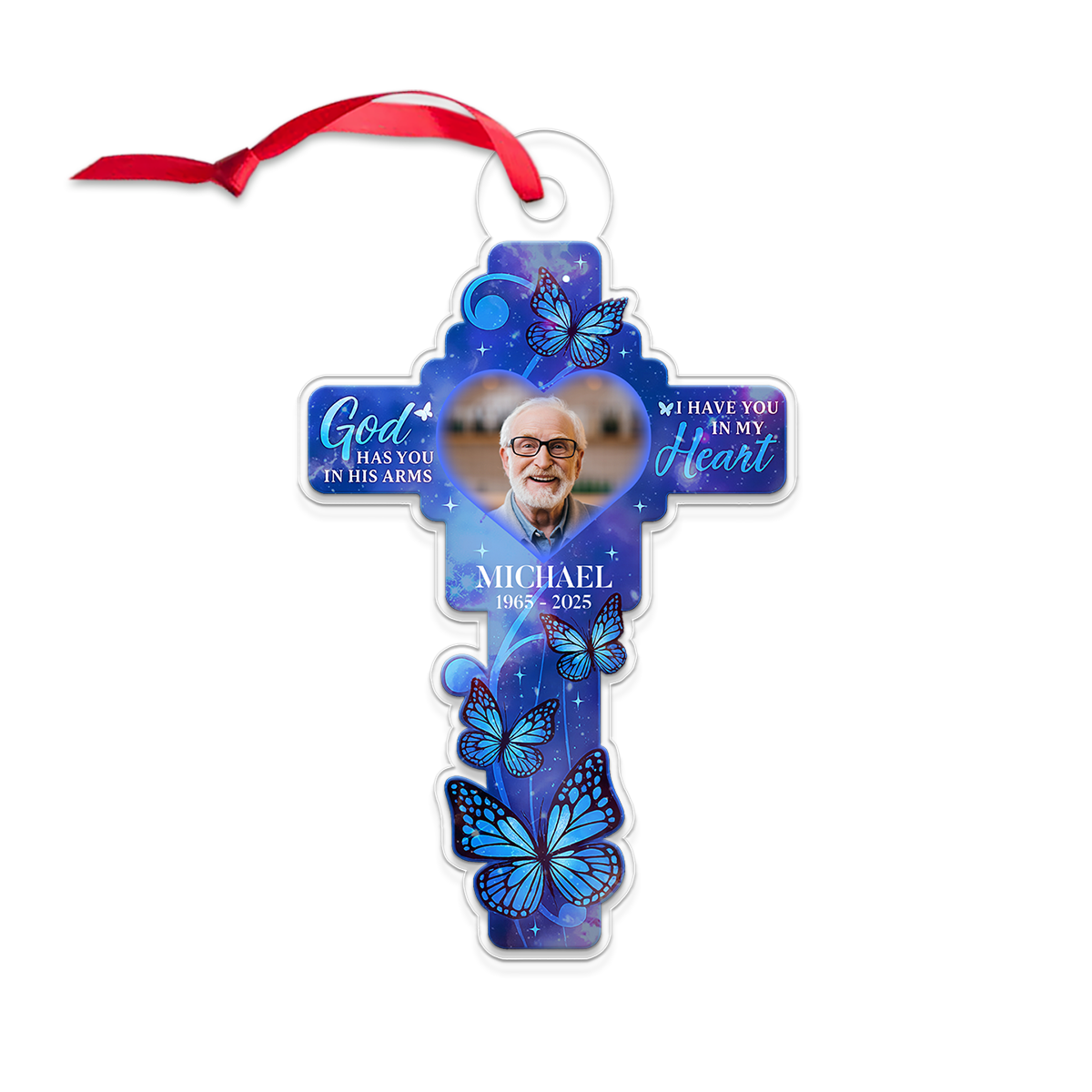 Custom Photo Cross Butterfly