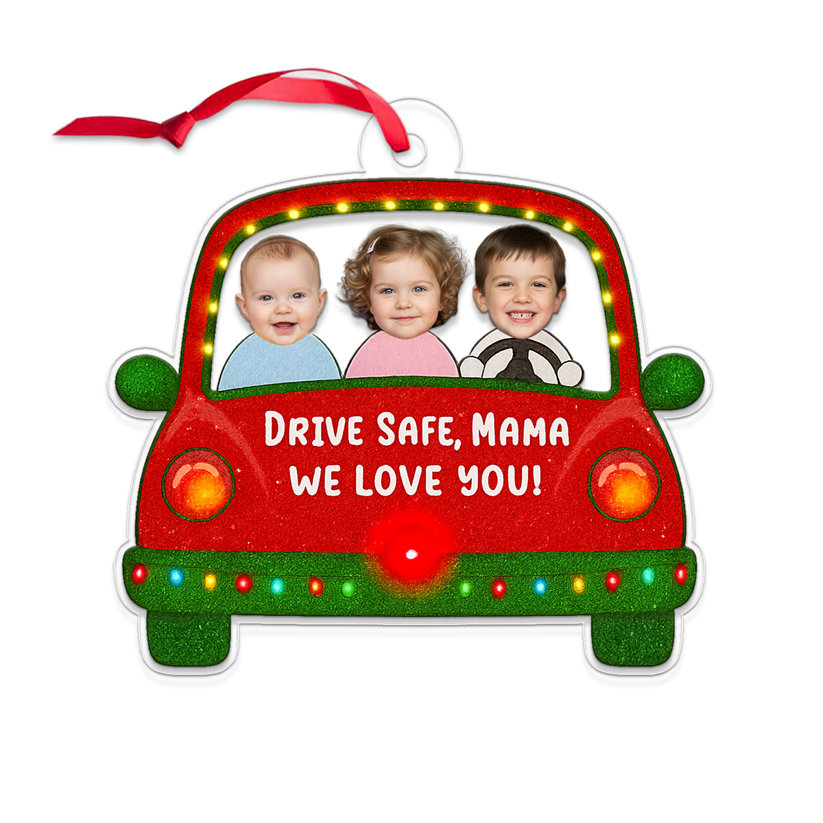 Custom Photo Kids Xmas Drive Safe