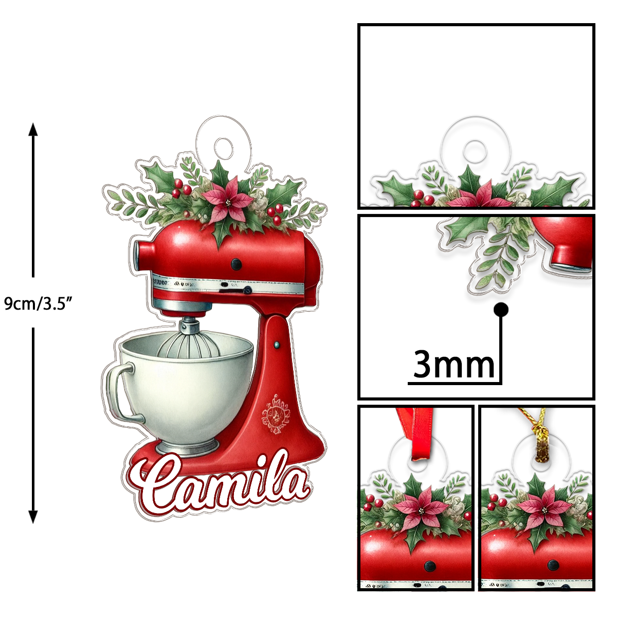 Custom Name Baking Mixer Christmas Acrylic Ornament Christmas Gift