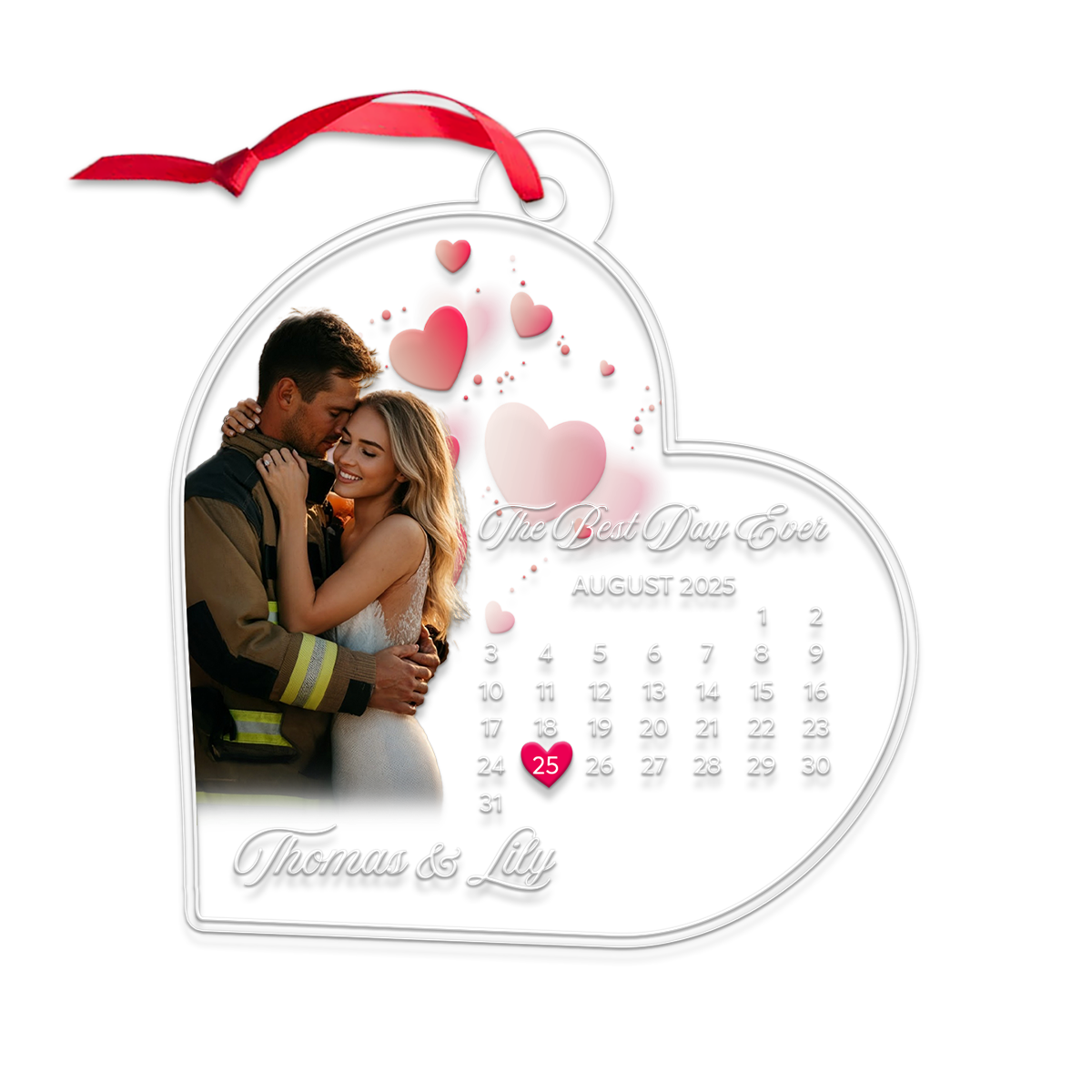 Custom Photo And Date Firefighter Couple