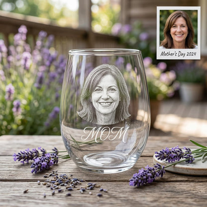 Custom Photo Mom Wine Glass | Personalized Mom Wine Glass | Gift For Mom | Mother's Day Gifts (Copy)