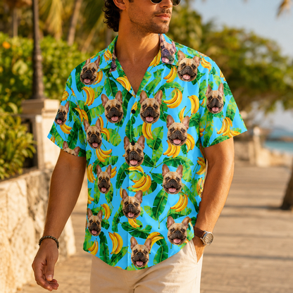 Custom Photo Dog Hawaiian Shirt, Personalized Hawaiian Shirt, Dog Lover Vacation Gift For Dog