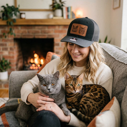 Custom Cat Photo Trucker Hat – Photo Cat Hat | Cat Memorial Gifts | Gift For Cat Lovers