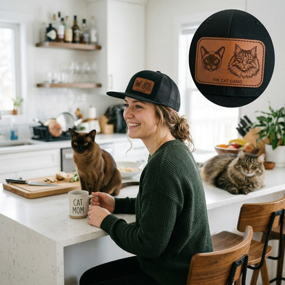 Custom Cat Photo Trucker Hat – Photo Cat Hat | Cat Memorial Gifts | Gift For Cat Lovers