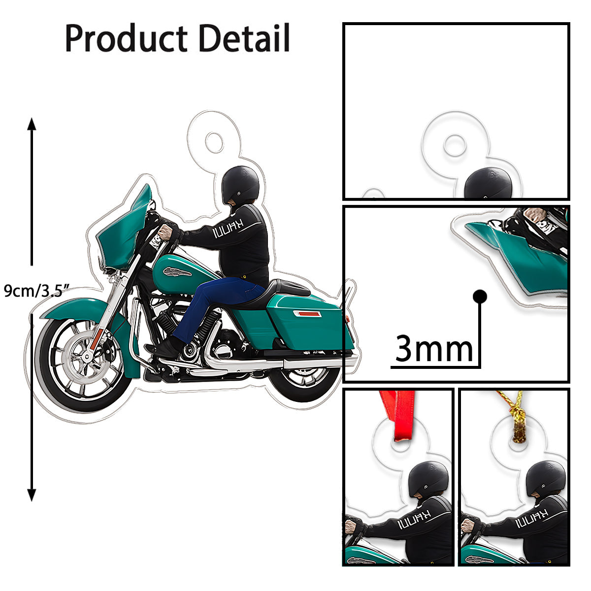 Personalized Biker Street Glide Motorcycle Christmas 1 Acrylic Ornament Christmas Gift