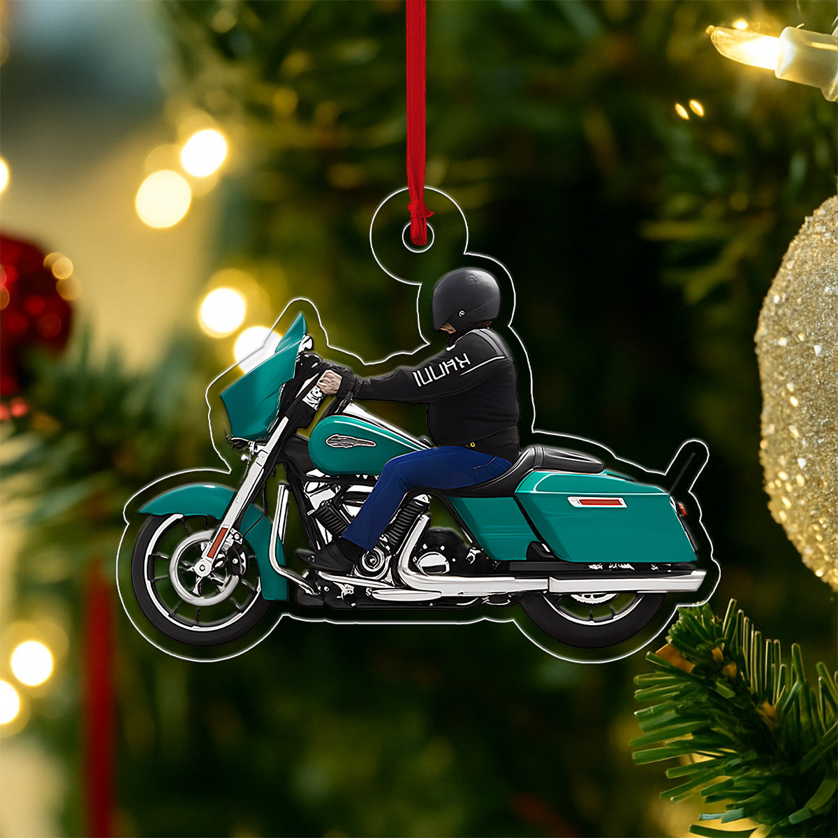 Personalized Biker Street Glide Motorcycle Christmas 1 Acrylic Ornament Christmas Gift