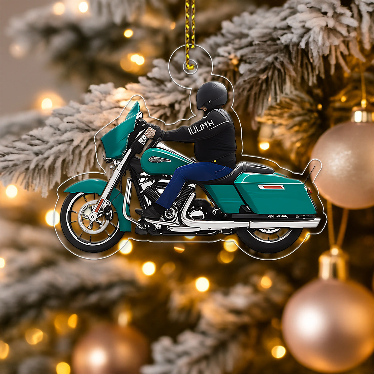 Personalized Biker Street Glide Motorcycle Christmas 1 Acrylic Ornament Christmas Gift