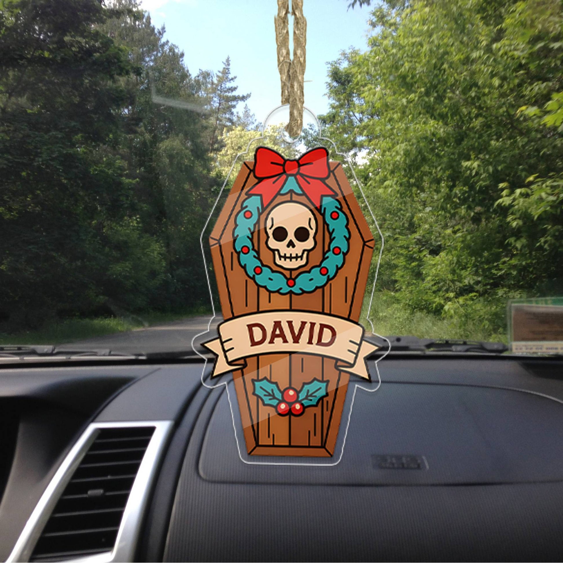 Personalized Funny Coffin Ornament, Funny Casket Ornament, Funny Gift, Holiday Xmas Decor, Halloween Gift