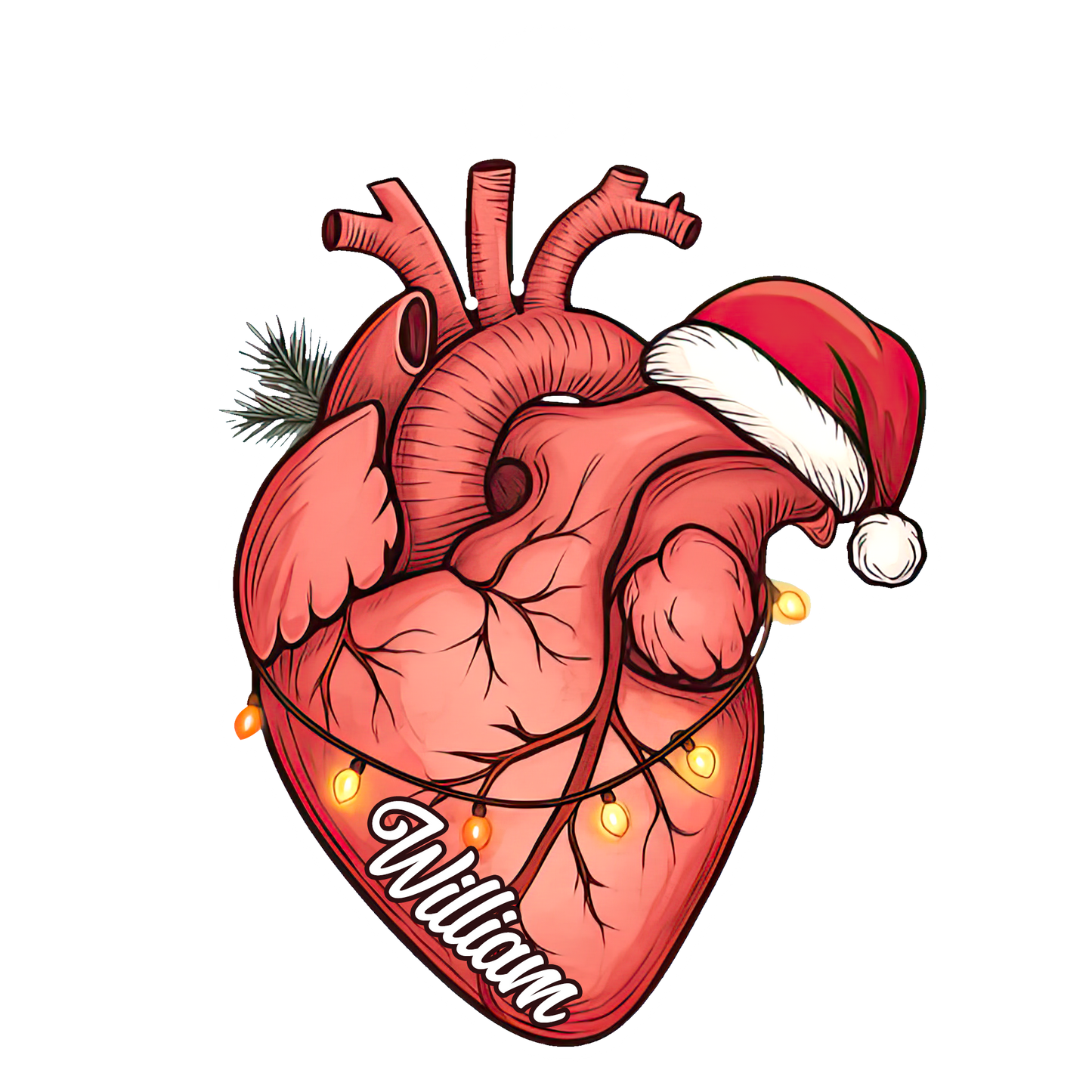 Personalized Heart Christmas
