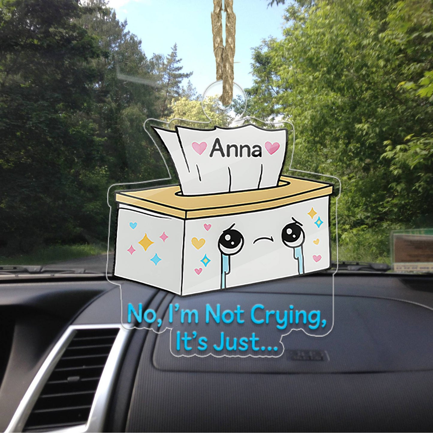 Personalized I'm Not Crying Paper Box Ornament, Funny Tissue Box Christmas Ornament, Custom Gag Gift, Holiday Joke Keepsake