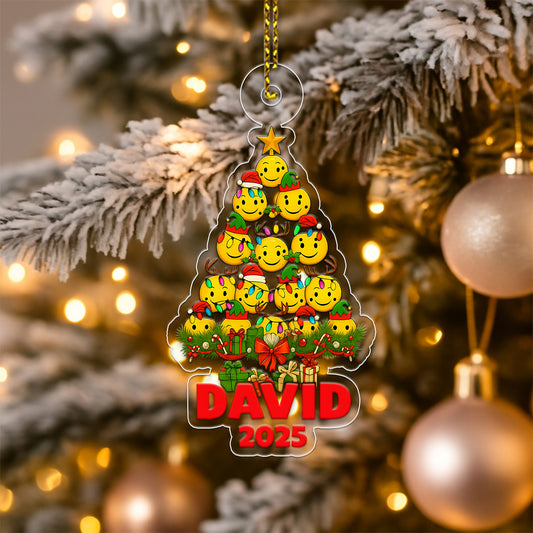 Personalized Pickleball Xmas 2025 Acrylic Ornament Christmas Gift