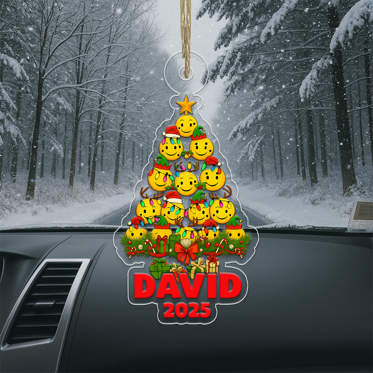 Personalized Pickleball Xmas 2025 Acrylic Ornament Christmas Gift