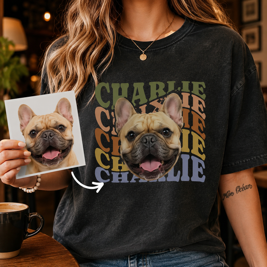 Custom Photo Dog Unisex Wash T-Shirt, Personalized Pet Lover Gift | Gift For Dog Lovers