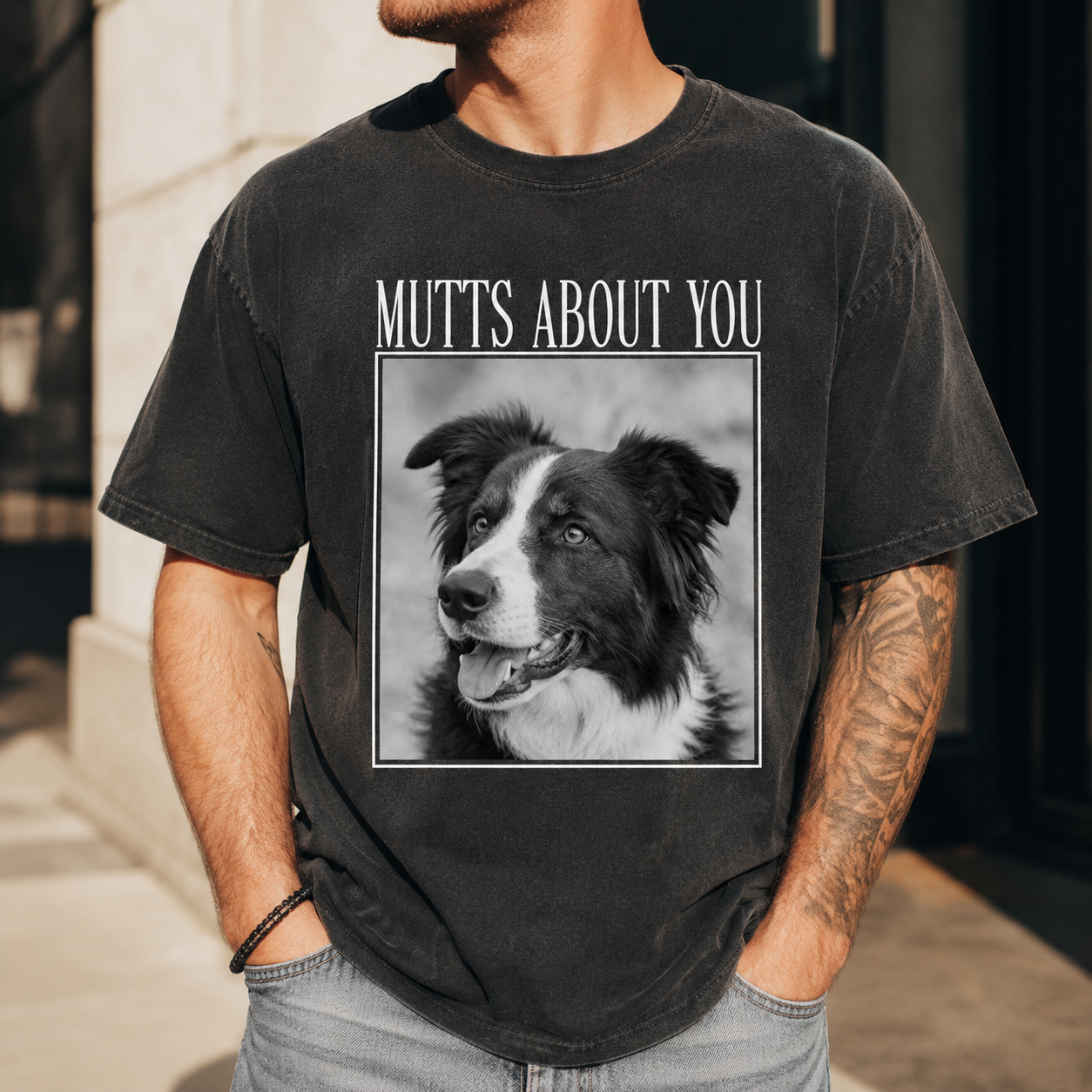 Custom Photo Dog Unisex Wash T-Shirt, Personalized Pet Lover Gift | Gift For Dog Lovers