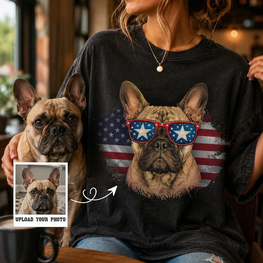 Custom Photo Dog Unisex Wash T-Shirt, Personalized Pet Lover Gift | Gift For Dog Lovers
