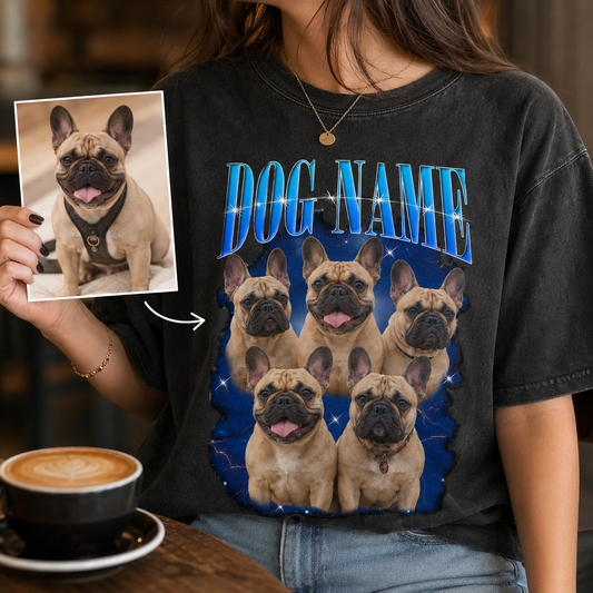 Custom Photo Dog Unisex Wash T-Shirt, Personalized Pet Lover Gift | Gift For Dog Lovers
