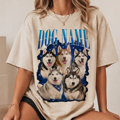 Custom Photo Dog Unisex Wash T-Shirt, Personalized Pet Lover Gift | Gift For Dog Lovers