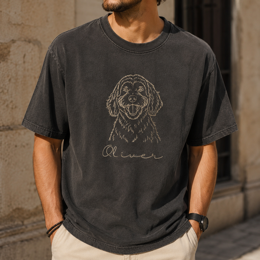 Custom Photo Dog Unisex Wash T-Shirt, Personalized Pet Lover Gift | Gift For Dog Lovers