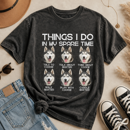 Custom Photo Dog Unisex Wash T-Shirt, Personalized Pet Lover Gift | Gift For Dog Lovers