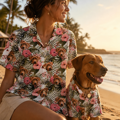 Custom Photo Dog Hawaiian Shirt, Personalized Hawaiian Shirt, Dog Lover Vacation Gift For Dog