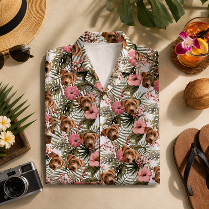 Custom Photo Dog Hawaiian Shirt, Personalized Hawaiian Shirt, Dog Lover Vacation Gift For Dog